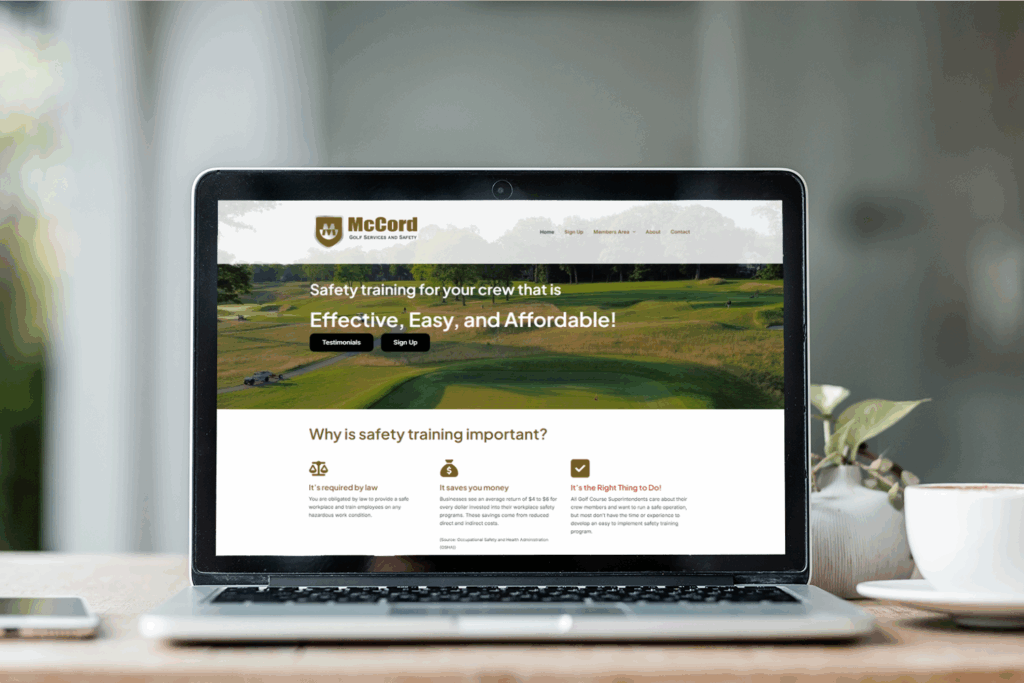 McCord Golf Website (a hasoptimization project)